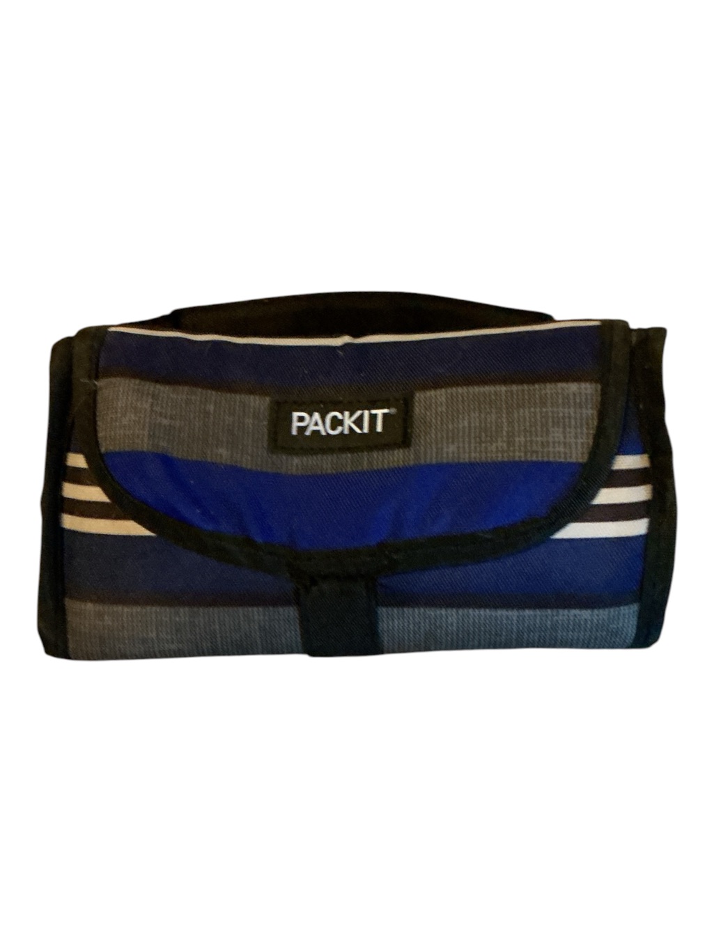 Blue And Black Striped Insulated Lunch Bag — image 7 of 8